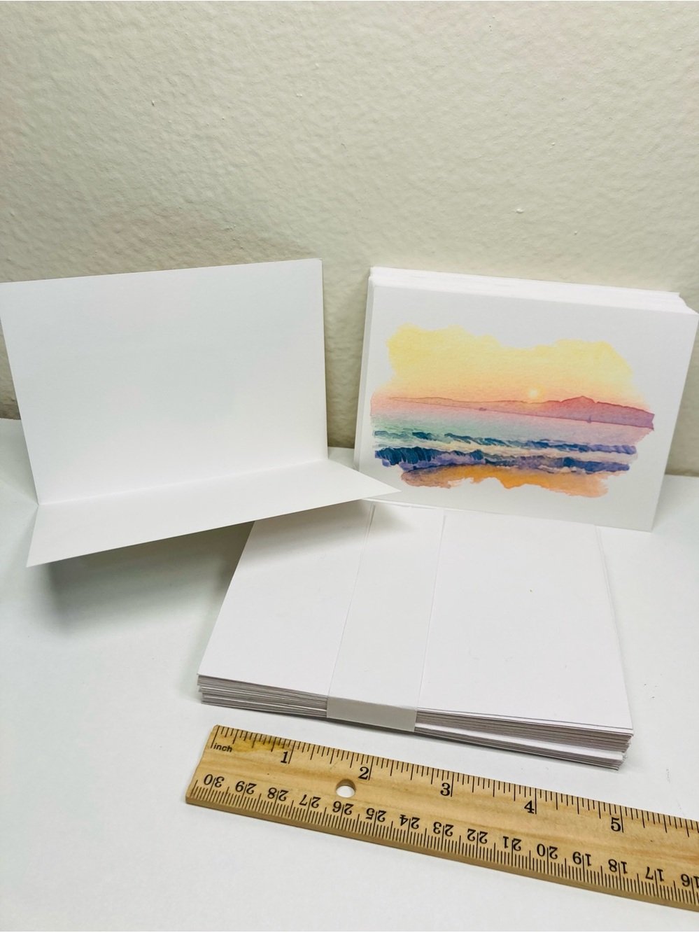 NEW 28 Hallmark Watercolor Sunset Wave Cards and Envelopes